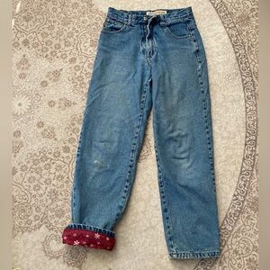 Vintage Cabelas Flannel lined Jeans Size 6
